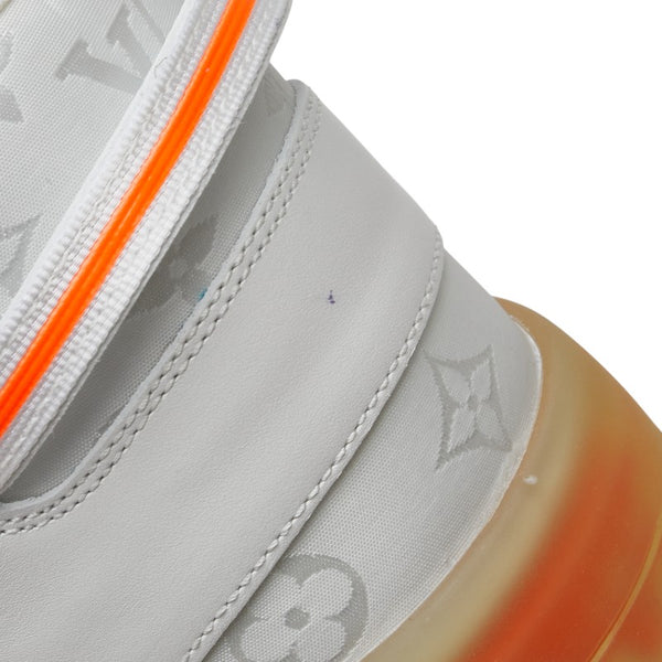 ルイ ヴィトン × ルシアン クラーク Lucien Clark 21SS アビュー ライン スニーカー サイズ：7（26cm） 1A8J1X ホワイト オレンジ レザー メンズ LOUIS VUITTON 【中古】