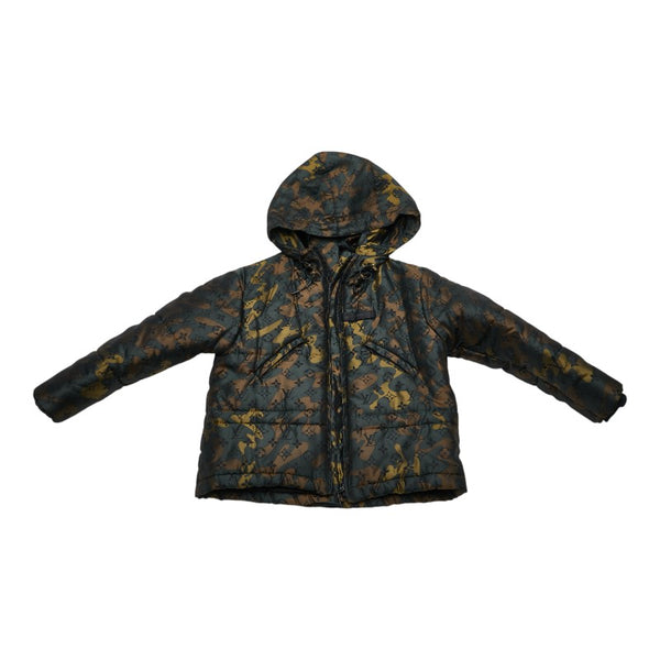 ルイ ヴィトン モノグラム カモフラージュ 中綿ジャケット サイズ:8 カーキ ナイロン シルク キッズ LOUIS VUITTON 【中古】