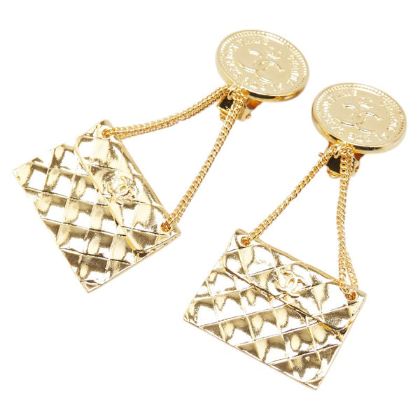 シャネル ココマーク 31 RUE CAMBON PARIS メダル マトラッセ バッグ モチーフ イヤリング ゴールド メッキ レディース CHANEL 【中古】