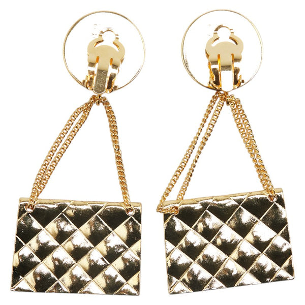 シャネル ココマーク 31 RUE CAMBON PARIS メダル マトラッセ バッグ モチーフ イヤリング ゴールド メッキ レディース CHANEL 【中古】