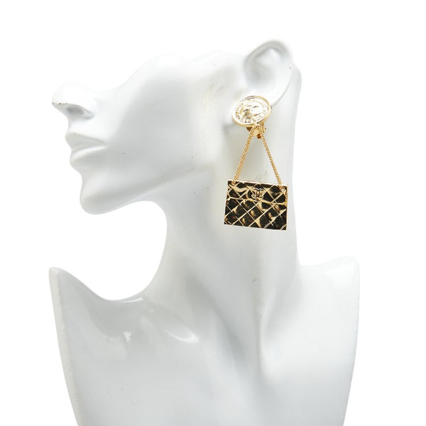 シャネル ココマーク 31 RUE CAMBON PARIS メダル マトラッセ バッグ モチーフ イヤリング ゴールド メッキ レディース CHANEL 【中古】