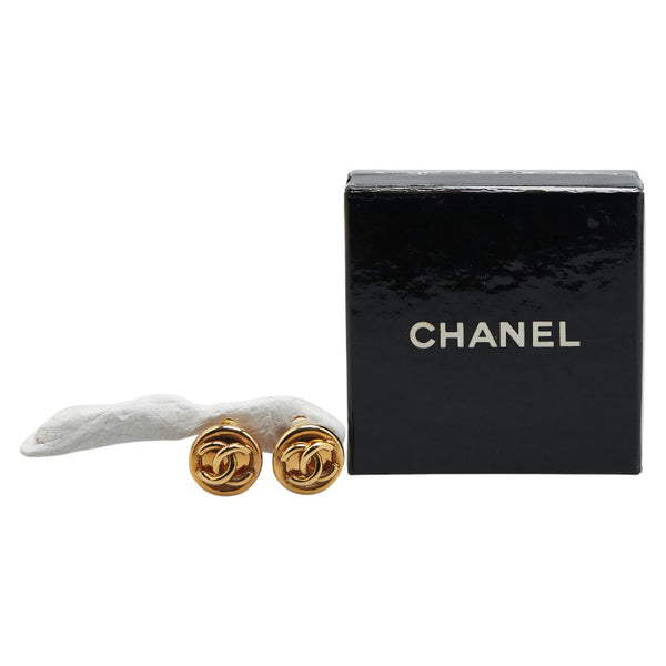 シャネル ヴィンテージ ココマーク ラウンド イヤリング ゴールド メッキ レディース CHANEL 【中古】