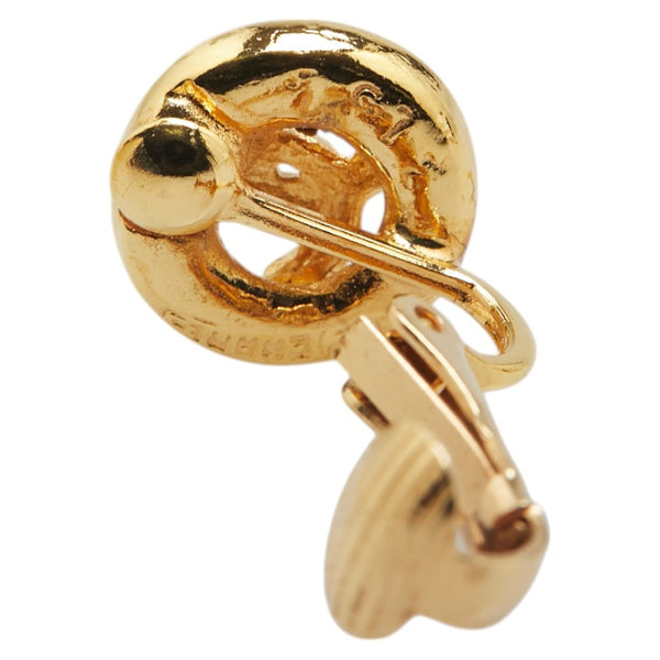 シャネル ココマーク ラウンド サークル イヤリング ゴールド メッキ レディース CHANEL 【中古】