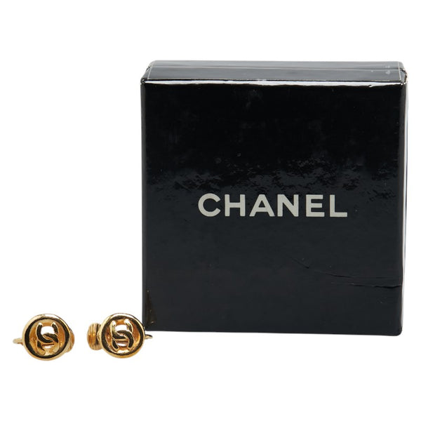 シャネル ココマーク ラウンド サークル イヤリング ゴールド メッキ レディース CHANEL 【中古】