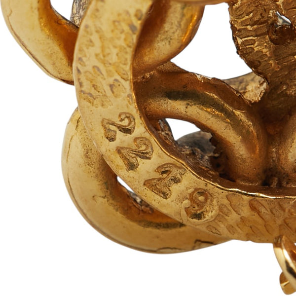 シャネル ココマーク 花 フラワー モチーフ イヤリング ゴールド メッキ レディース CHANEL 【中古】