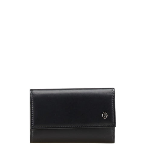 カルティエ マストライン キーケース 6連 ブラック レザー メンズ CARTIER 【中古】