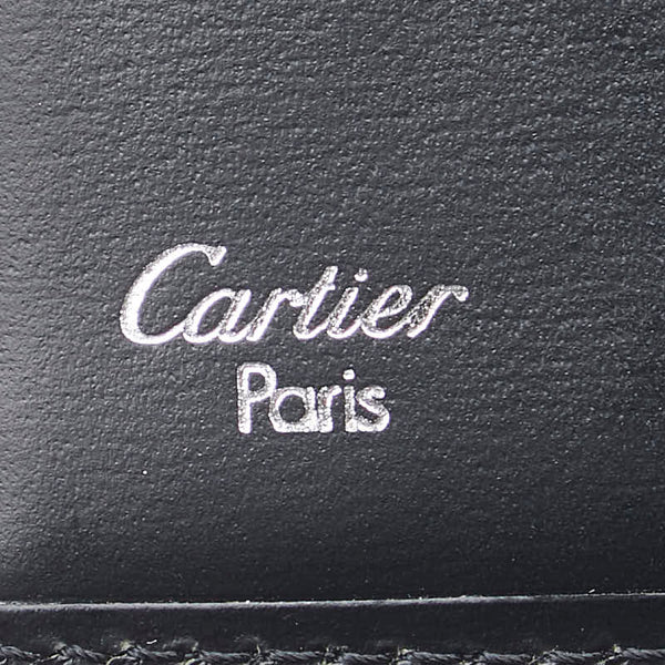 カルティエ マストライン キーケース 6連 ブラック レザー メンズ CARTIER 【中古】