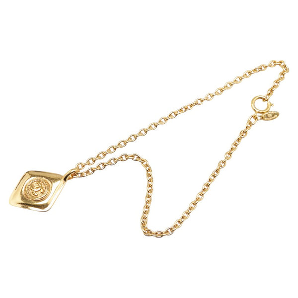 シャネル ココマーク ひし形 モチーフ ネックレス ゴールド メッキ レディース CHANEL 【中古】