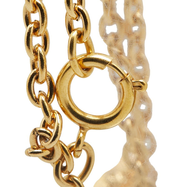 シャネル ココマーク ひし形 モチーフ ネックレス ゴールド メッキ レディース CHANEL 【中古】