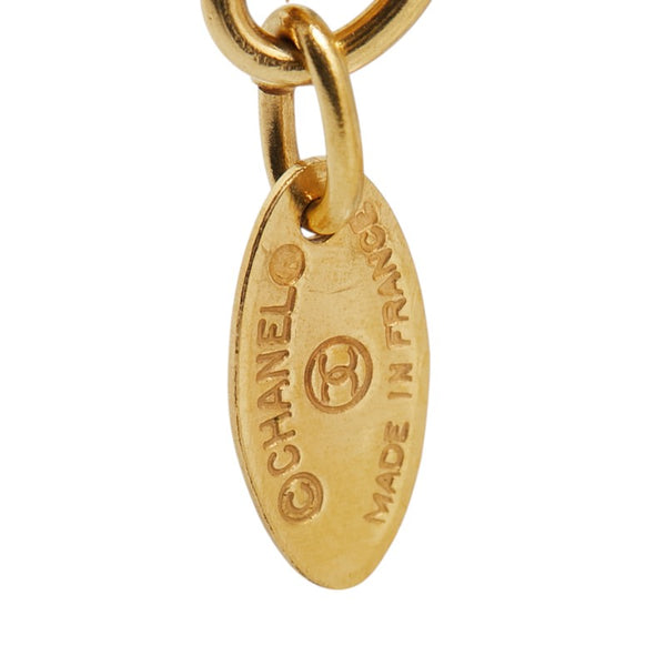 シャネル ココマーク ひし形 モチーフ ネックレス ゴールド メッキ レディース CHANEL 【中古】