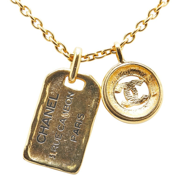 シャネル ココマーク サークル 31 RUE CAMBON PARIS プレート ネックレス ゴールド メッキ レディース CHANEL 【中古】