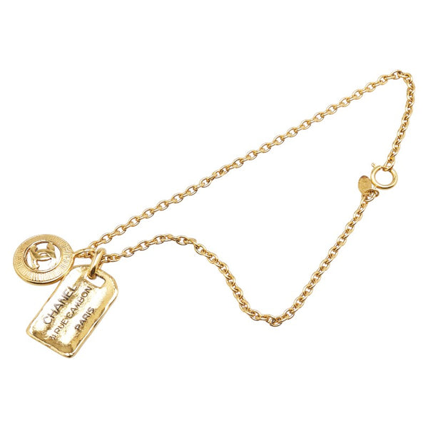 シャネル ココマーク サークル 31 RUE CAMBON PARIS プレート ネックレス ゴールド メッキ レディース CHANEL 【中古】