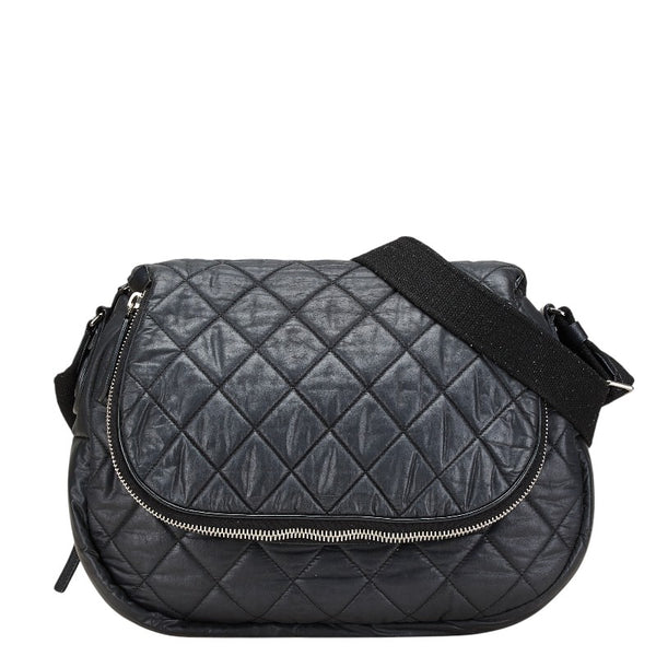 シャネル マトラッセ コココクーン メッセンジャーバッグ ショルダーバッグ ブラック レザー レディース CHANEL 【中古】