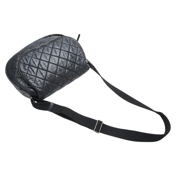 シャネル マトラッセ コココクーン メッセンジャーバッグ ショルダーバッグ ブラック レザー レディース CHANEL 【中古】