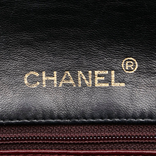 シャネル ミニマトラッセ ココマーク チェーン ショルダーバッグ ブラック ラムスキン レディース CHANEL 【中古】