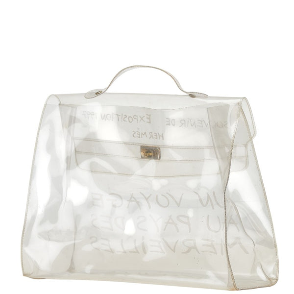 エルメス ビニール ケリー ハンドバッグ クリア 透明 ビニール レディース HERMES 【中古】
