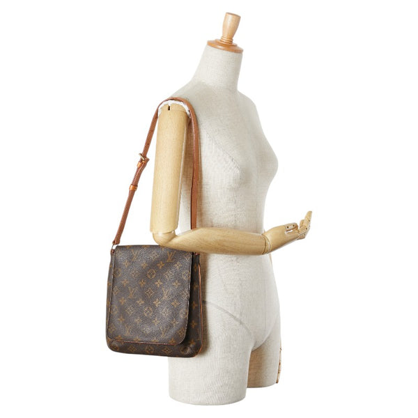 ルイ ヴィトン モノグラム ミュゼットサルサ ショート ショルダーバッグ M51258 ブラウン PVC レザー レディース LOUIS VUITTON 【中古】