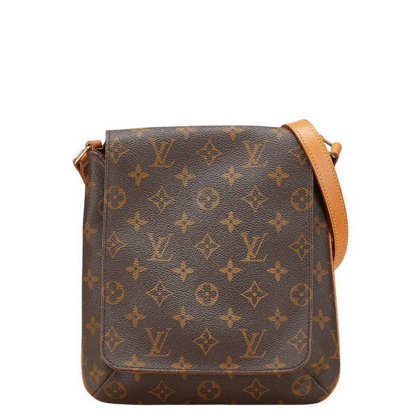 ルイ ヴィトン モノグラム ミュゼットサルサ ショート ショルダーバッグ M51258 ブラウン PVC レザー レディース LOUIS VUITTON 【中古】