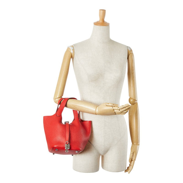 エルメス ピコタンロックPM ハンドバッグ ルージュカザック レッド トリヨンクレマンス レディース HERMES 【中古】
