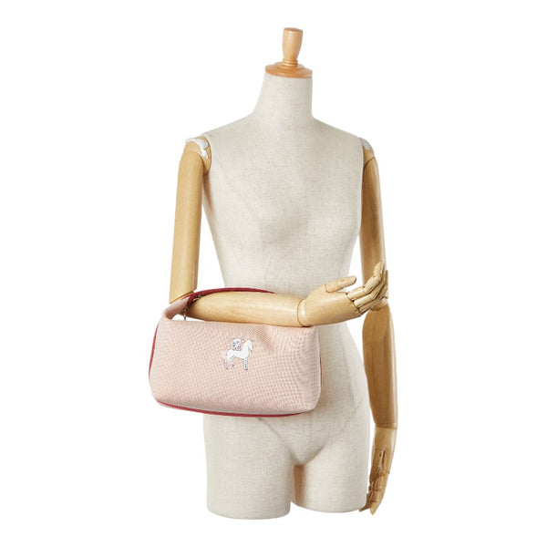 エルメス ブリッドアブラックGM ガブリオル ハンドバッグ テラコッタ オレンジ ホワイト レッド トワルアッシュ レディース HERMES 【中古】