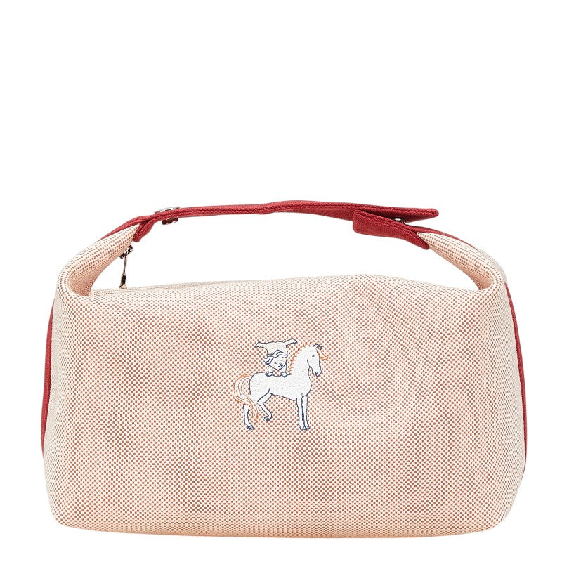 エルメス ブリッドアブラックGM ガブリオル ハンドバッグ テラコッタ オレンジ ホワイト レッド トワルアッシュ レディース HERMES 【中古】