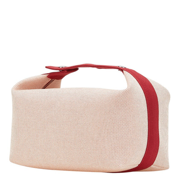 エルメス ブリッドアブラックGM ガブリオル ハンドバッグ テラコッタ オレンジ ホワイト レッド トワルアッシュ レディース HERMES 【中古】