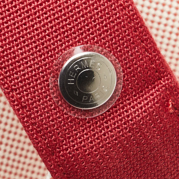 エルメス ブリッドアブラックGM ガブリオル ハンドバッグ テラコッタ オレンジ ホワイト レッド トワルアッシュ レディース HERMES 【中古】