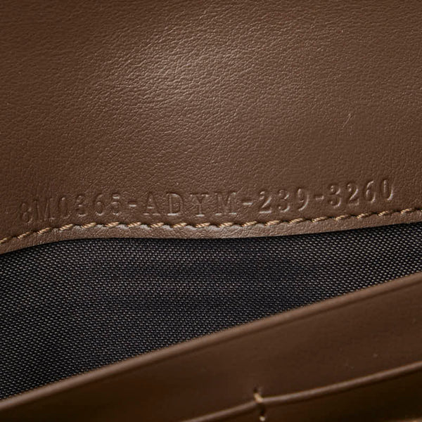 フェンディ FFダイアモンド チェーンウォレット 8M0365 ブラウン ブラック レザー レディース FENDI 【中古】