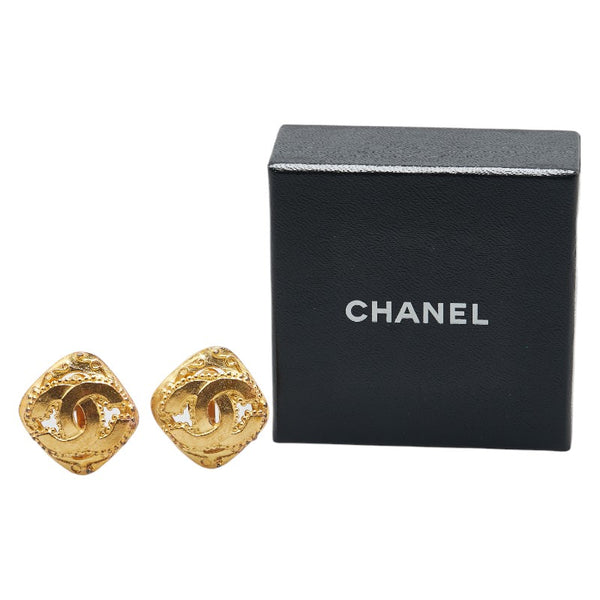シャネル ヴィンテージ ココマーク ひし形 イヤリング ゴールド メッキ レディース CHANEL 【中古】