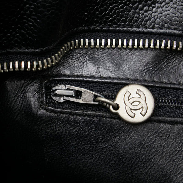 シャネル マトラッセ 復刻トート ココマーク トートバッグ ブラック キャビアスキン レディース CHANEL 【中古】