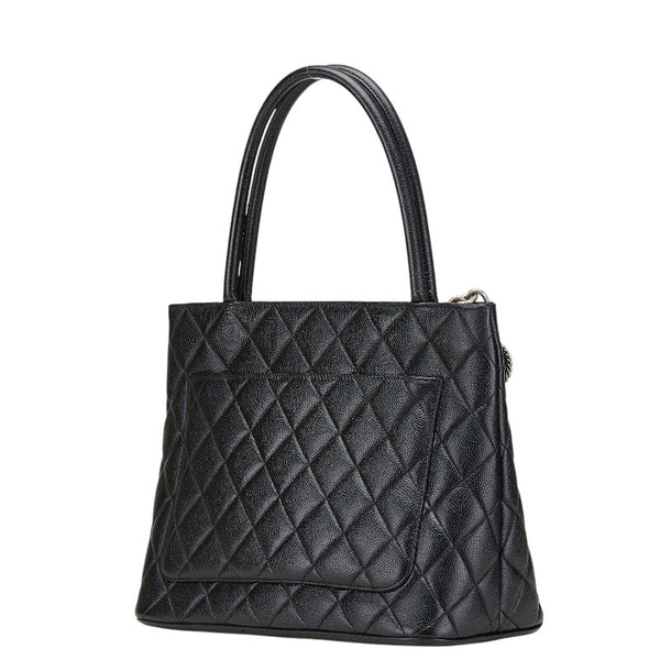 シャネル マトラッセ 復刻トート ココマーク トートバッグ ブラック キャビアスキン レディース CHANEL 【中古】