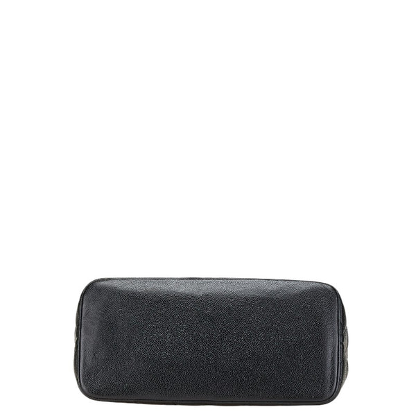 シャネル マトラッセ 復刻トート ココマーク トートバッグ ブラック キャビアスキン レディース CHANEL 【中古】