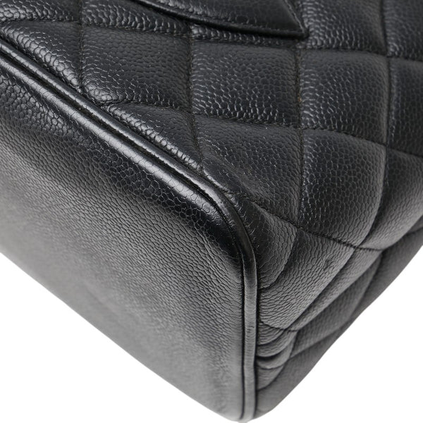 シャネル マトラッセ 復刻トート ココマーク トートバッグ ブラック キャビアスキン レディース CHANEL 【中古】