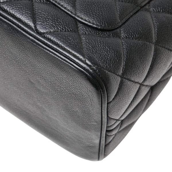 シャネル マトラッセ 復刻トート ココマーク トートバッグ ブラック キャビアスキン レディース CHANEL 【中古】