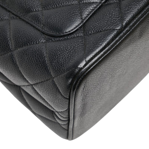 シャネル マトラッセ 復刻トート ココマーク トートバッグ ブラック キャビアスキン レディース CHANEL 【中古】