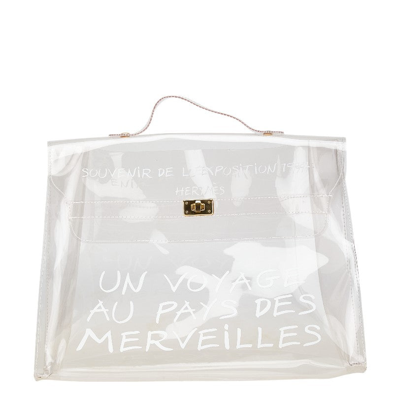 エルメス ビニールケリー 不思議の国 エルメスへの旅展 ハンドバッグ クリア ビニール レディース HERMES 【中古】