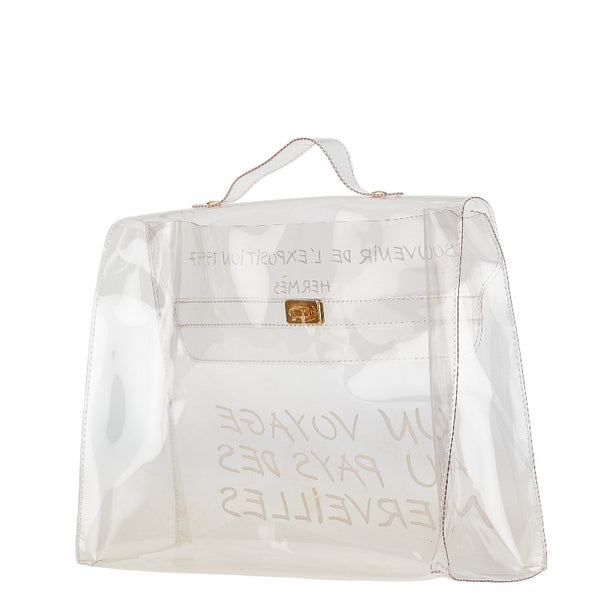 エルメス ビニールケリー 不思議の国 エルメスへの旅展 ハンドバッグ クリア ビニール レディース HERMES 【中古】