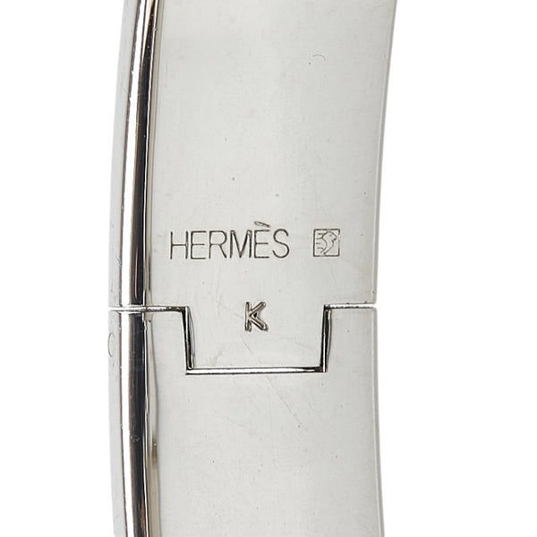エルメス クリックH PM ブレスレット シルバー レッド メタル レディース HERMES 【中古】