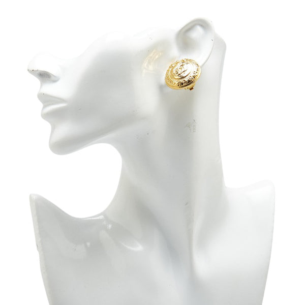 シャネル ココマーク ラウンド イヤリング ゴールド メッキ レディース CHANEL 【中古】