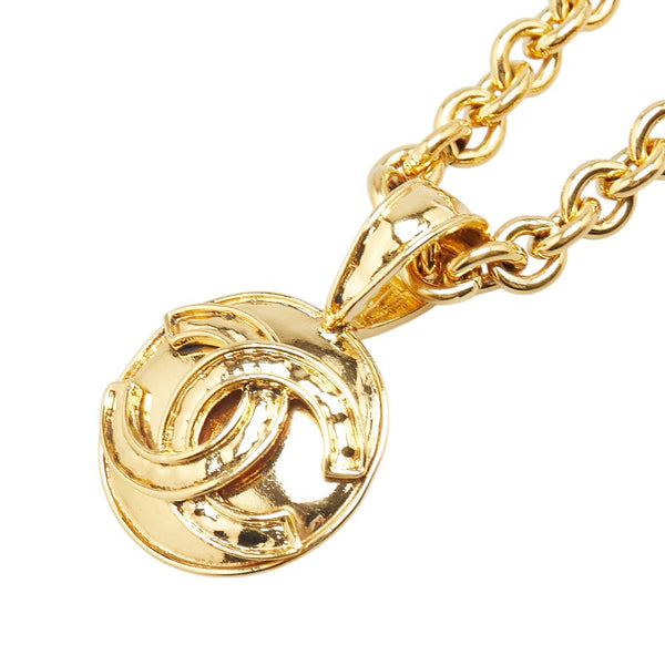 シャネル ヴィンテージ ココマーク チェーン ペンダントネックレス ゴールド メッキ レディース CHANEL 【中古】