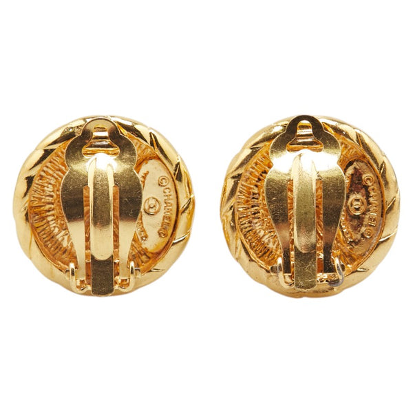 シャネル ココマーク ラウンド イヤリング ゴールド メッキ レディース CHANEL 【中古】