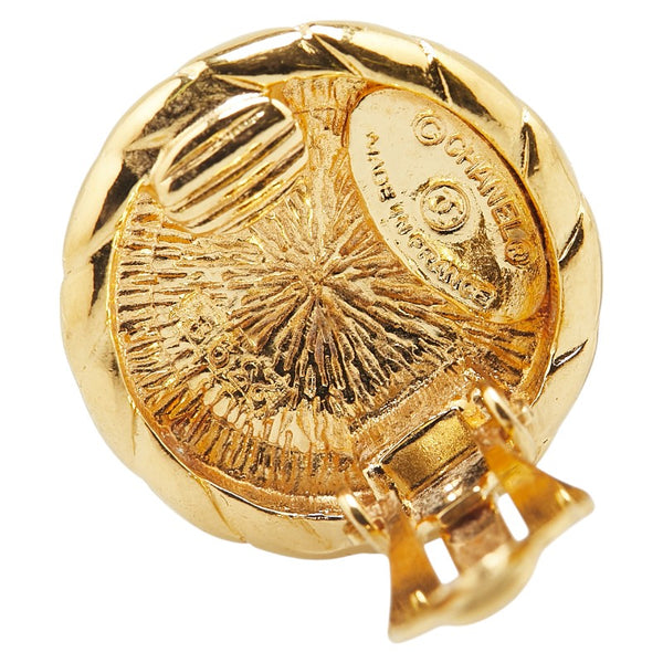 シャネル ココマーク ラウンド イヤリング ゴールド メッキ レディース CHANEL 【中古】