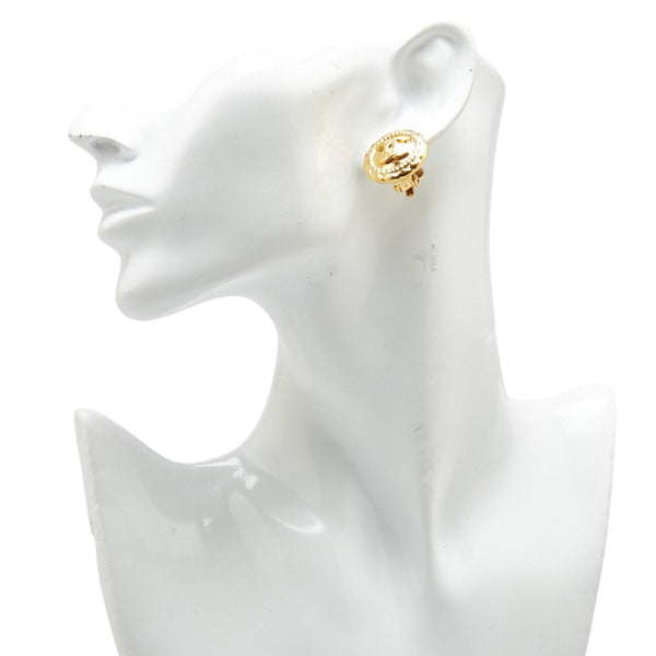 シャネル ココマーク ラウンド イヤリング ゴールド メッキ レディース CHANEL 【中古】