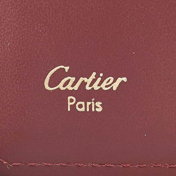 カルティエ マストライン キーケース 6連 ワインレッド レザー レディース CARTIER 【中古】