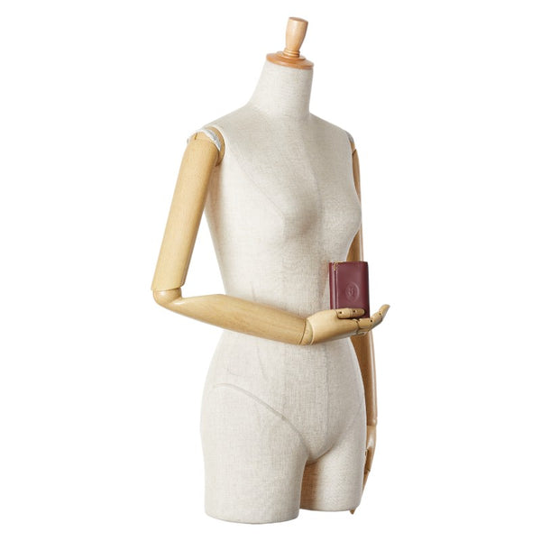 カルティエ マストライン キーケース 6連 ワインレッド レザー レディース CARTIER 【中古】