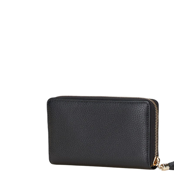 グッチ ソーホー ラウンドファスナー 長財布 598187 ブラック レザー レディース GUCCI 【中古】