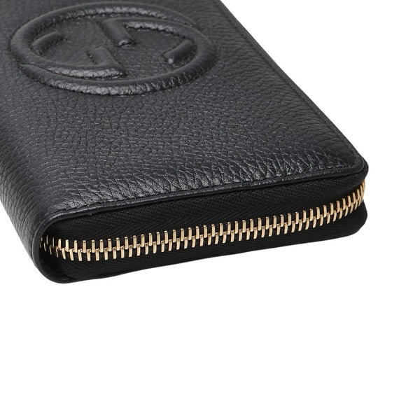 グッチ ソーホー ラウンドファスナー 長財布 598187 ブラック レザー レディース GUCCI 【中古】