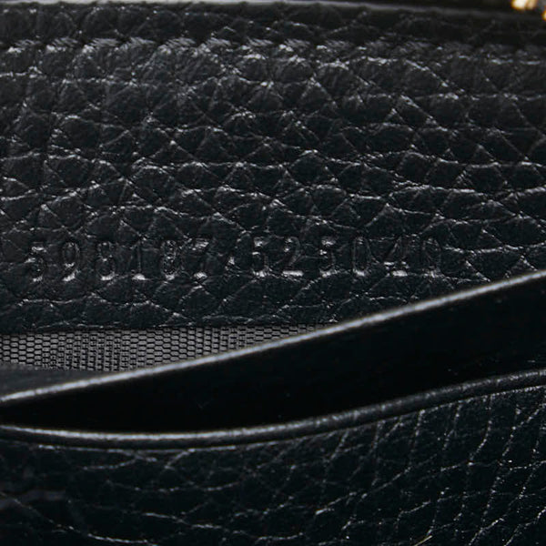 グッチ ソーホー ラウンドファスナー 長財布 598187 ブラック レザー レディース GUCCI 【中古】