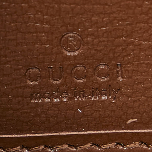 グッチ GGスプリーム ホースビット 1955 ラウンドファスナー 長財布 621889 ベージュ ブラウン PVC レザー レディース GUCCI 【中古】