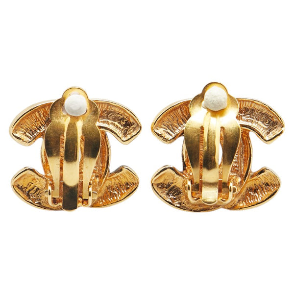 シャネル ココマーク マトラッセ イヤリング ゴールド メッキ レディース CHANEL 【中古】